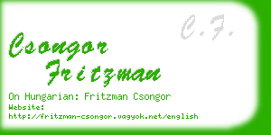 csongor fritzman business card
